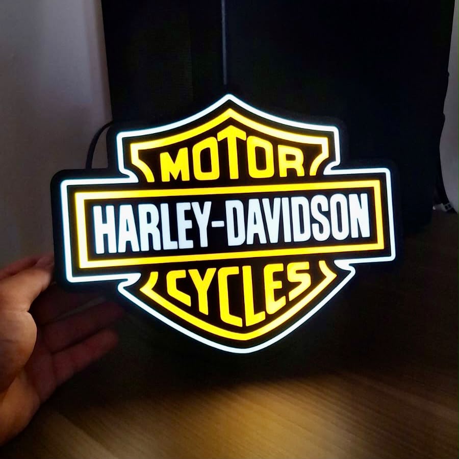 Lámpara Harley encendida